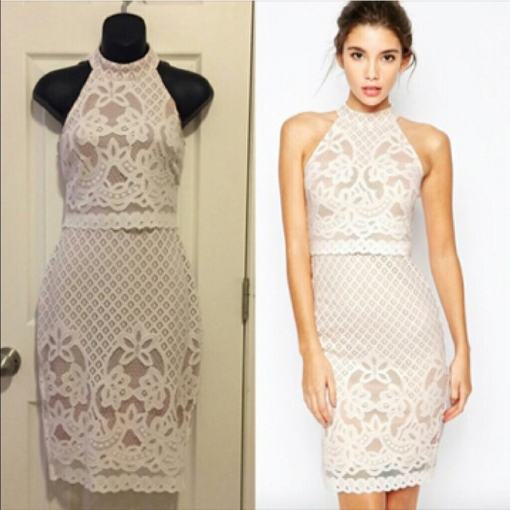 ASOS semi open back dress