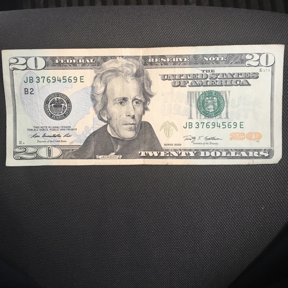 Crisp 20 dollar bill!