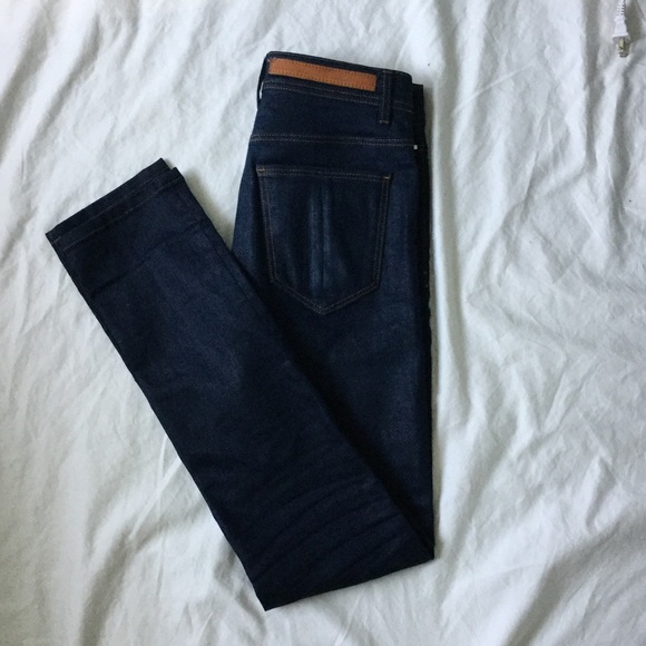 Zara Other - Zara men's slim fit slightly waxed dark blue jean