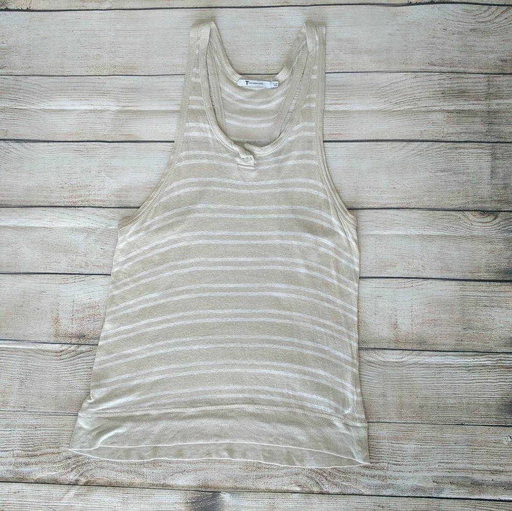 Alexander Wang Small white beige striped tank top