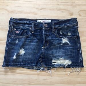 Dark wash jean skirt