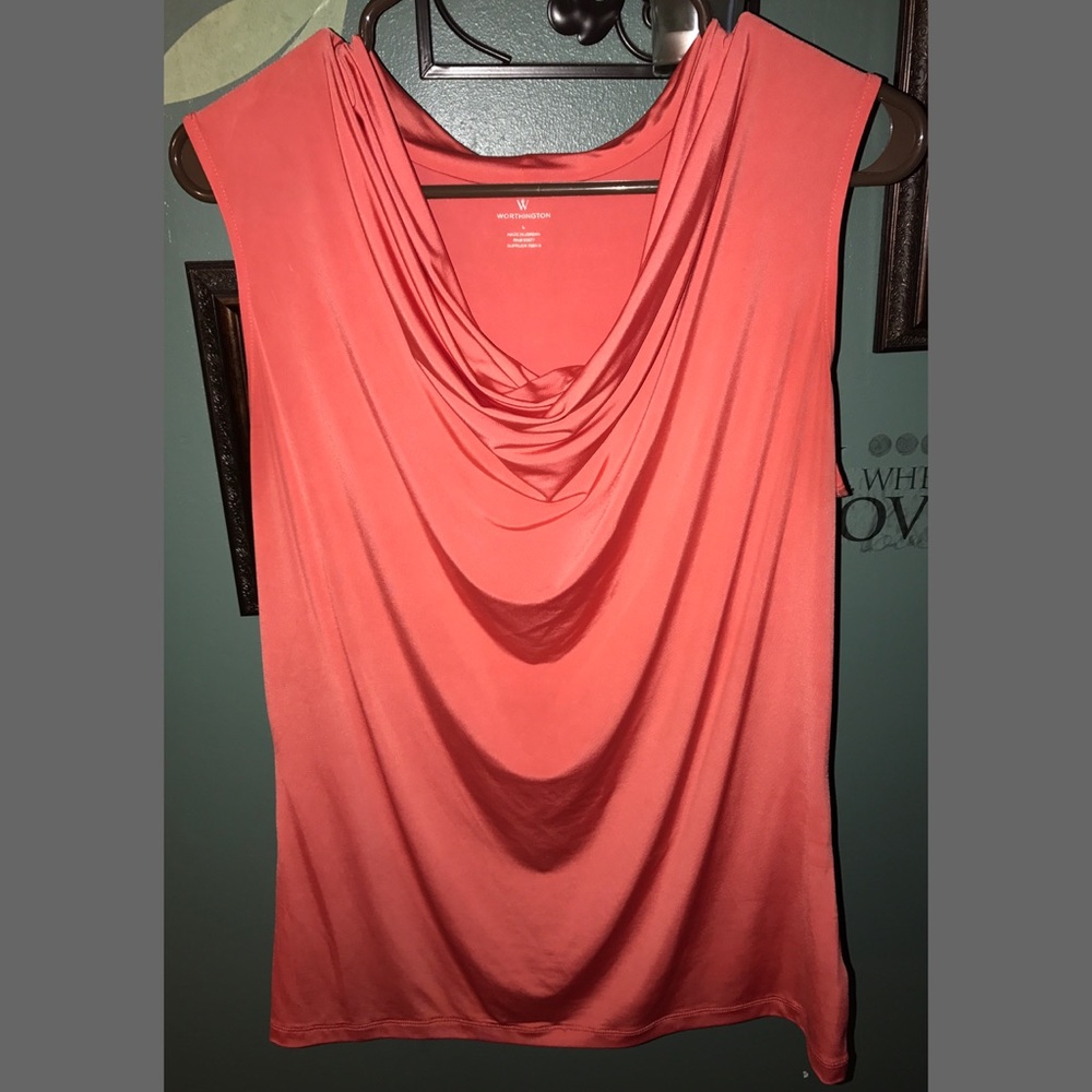 Worthington women's swoop salmon top