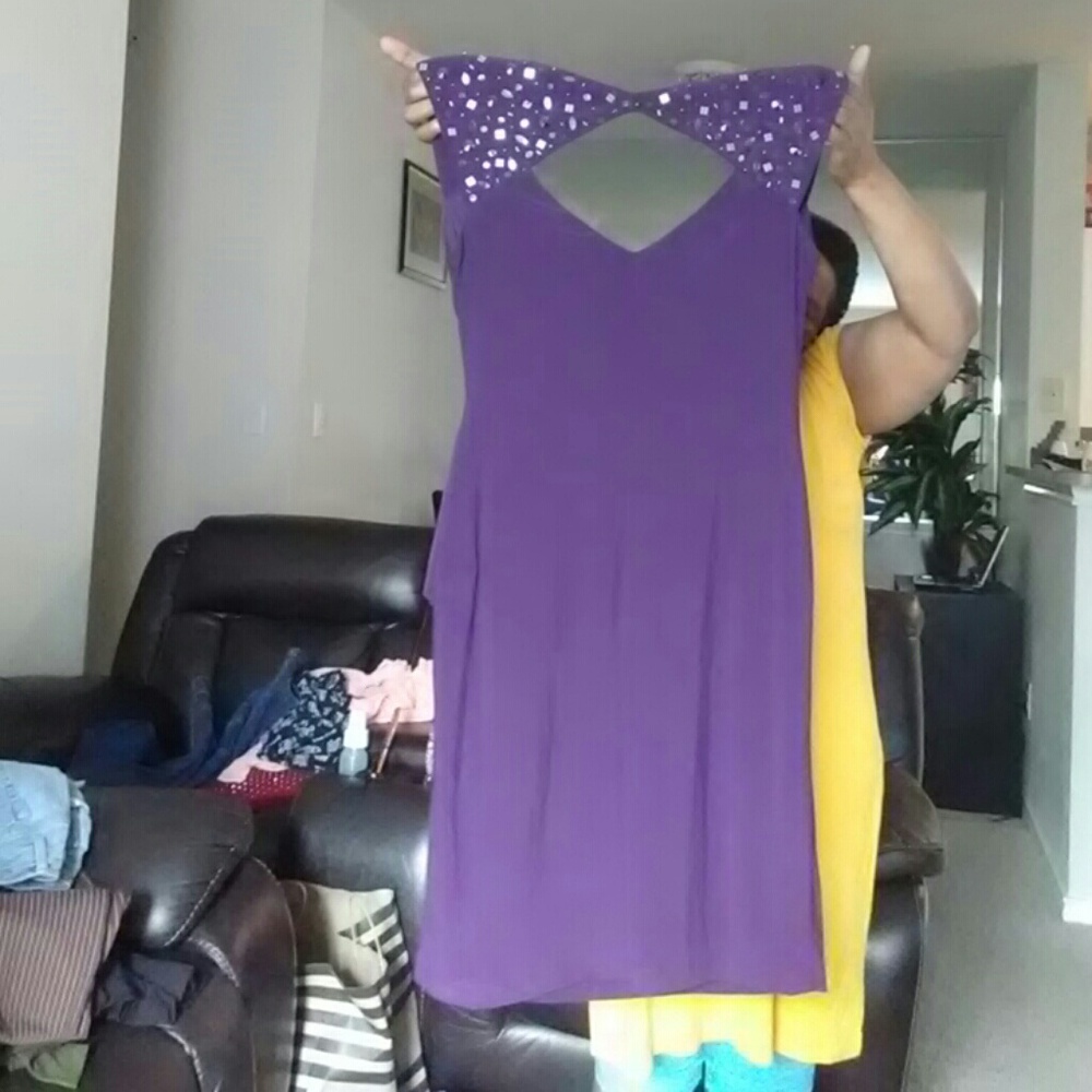 Purple party dress - Picture 2 of 3