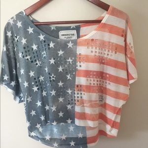 American flag crop top