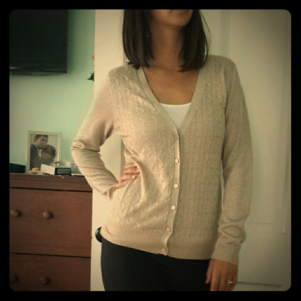 Champagne Cardigan Sweater