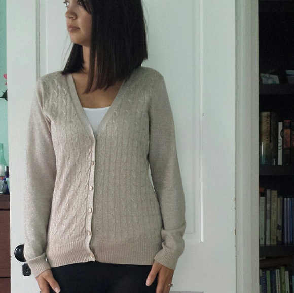 Champagne Cardigan Sweater - Picture 3 of 5