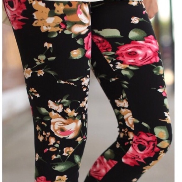 Last 1💥SALE🌺Floral leggings🌺 - Picture 3 of 3