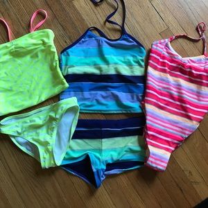 Lot of 3 girls Old Navy swimsuits