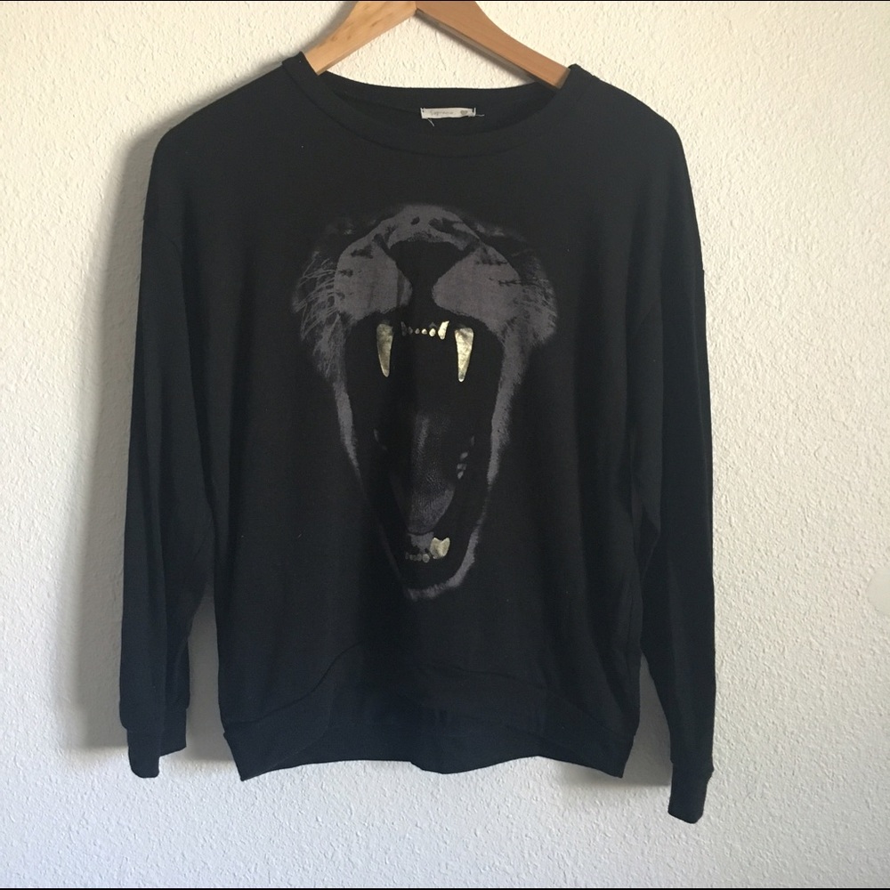 Women's Leopard head print sweatshirt