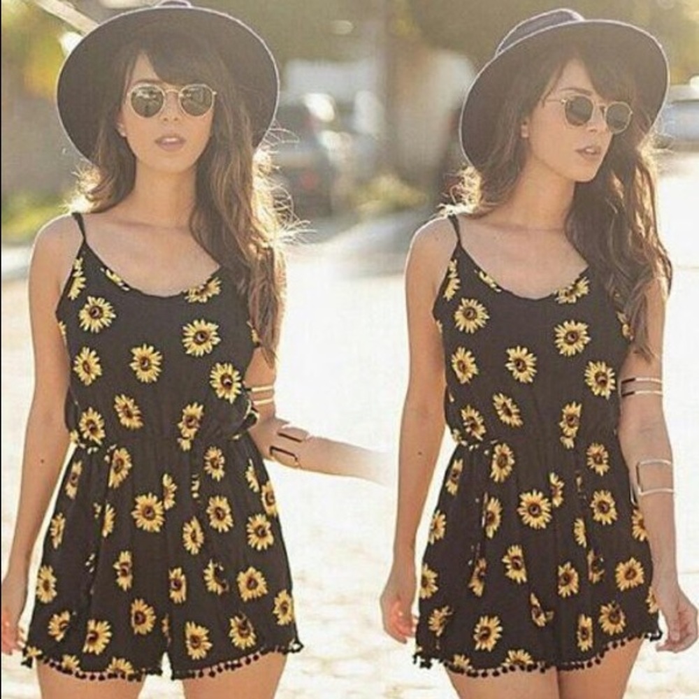 NWOT Sunflower Romper