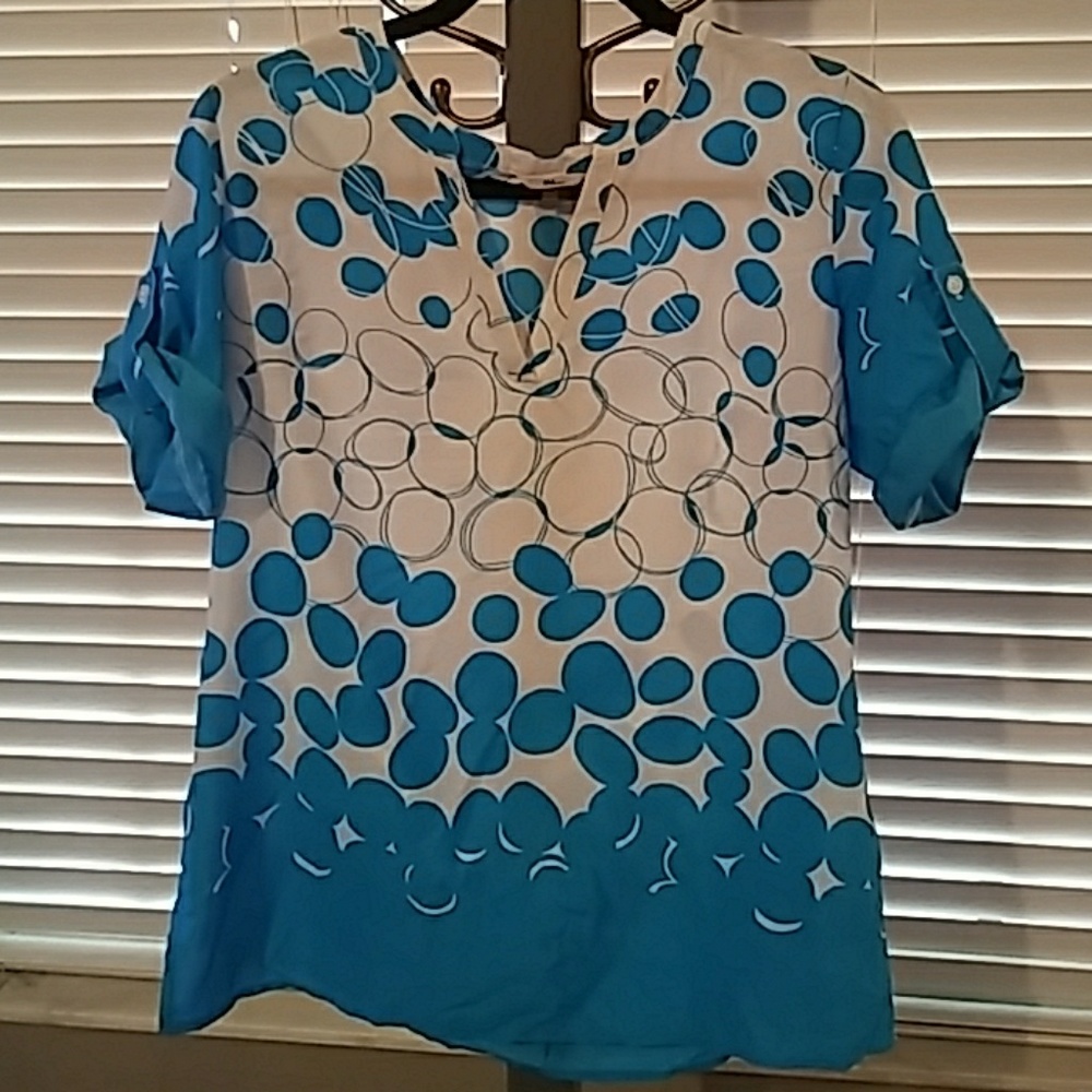 Blue and White blouse