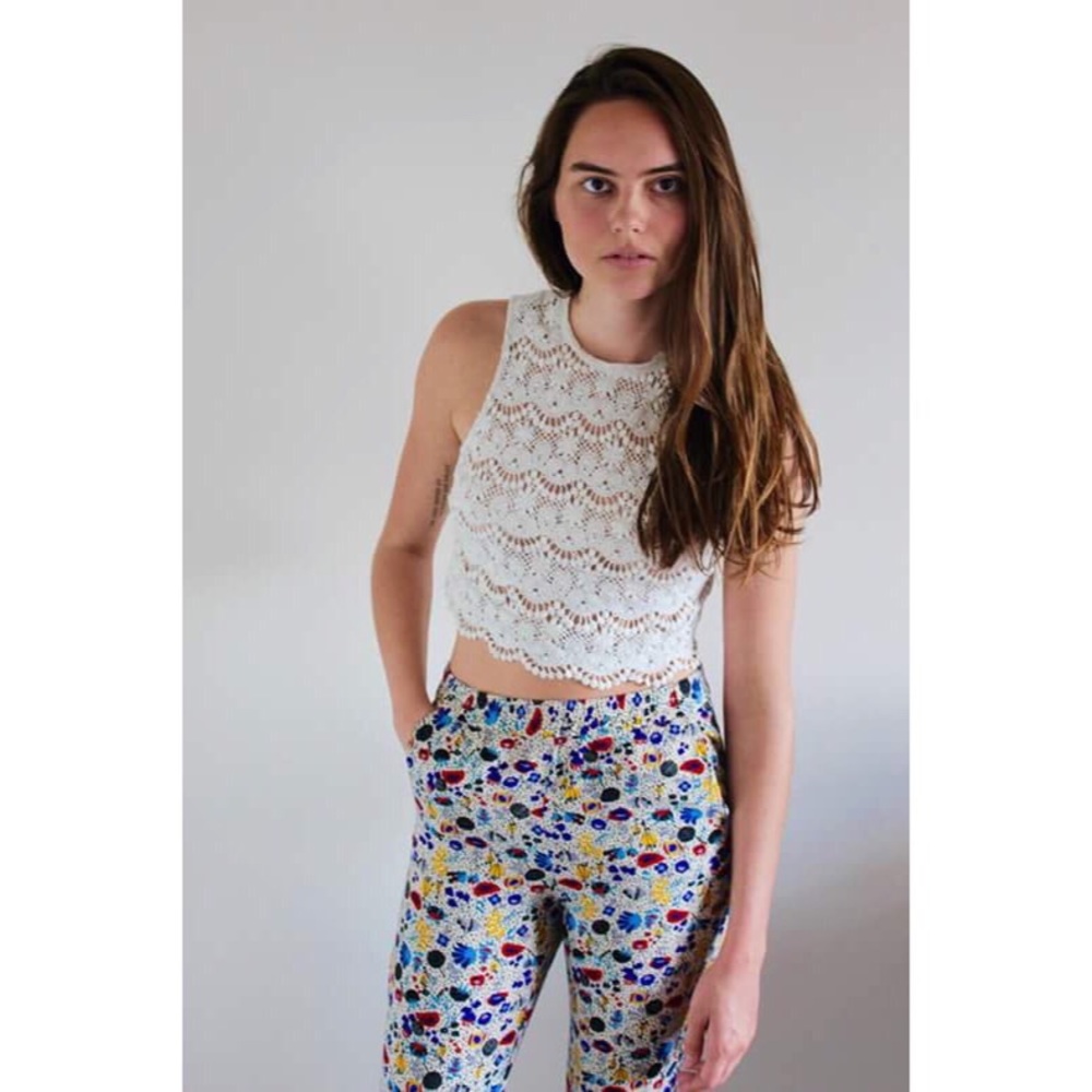 🐚 Ivory Crochet Crop Top 🐚