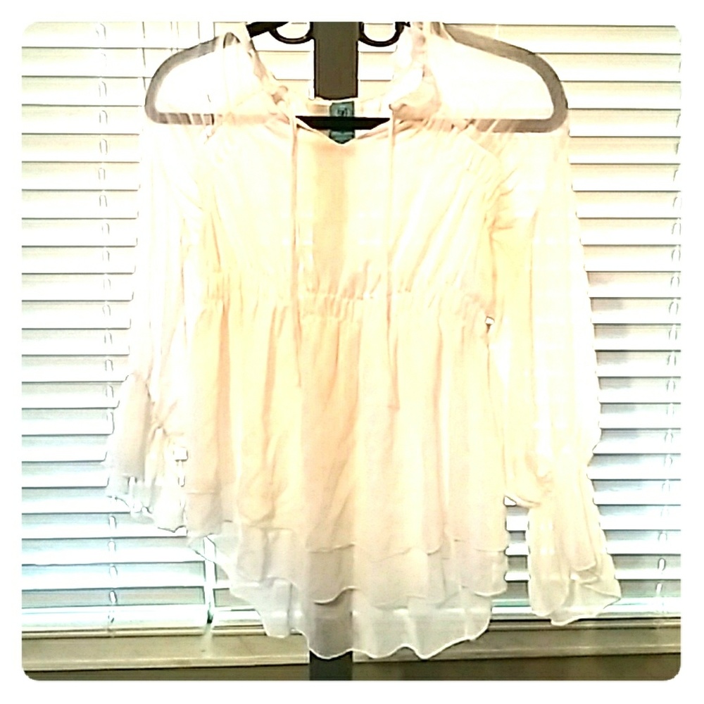 Peasant top- cream/off white