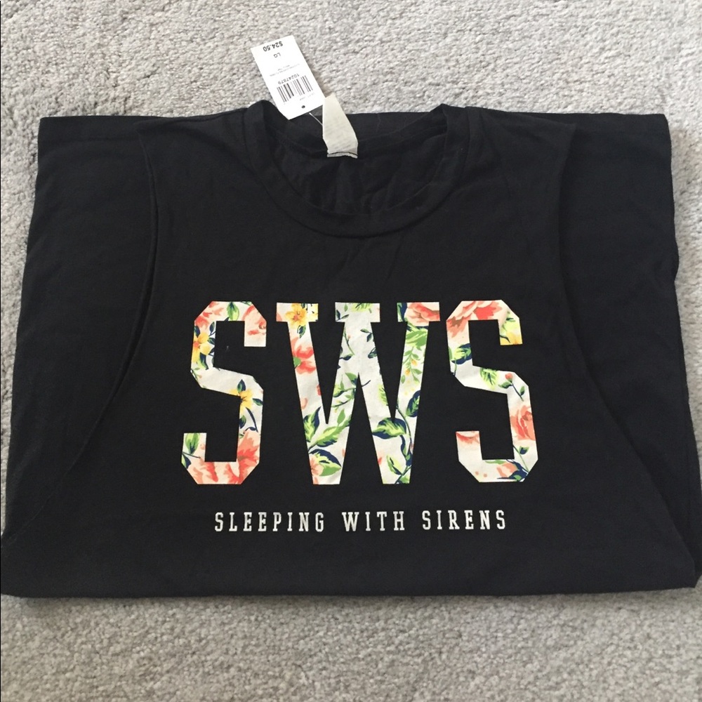 Sleeping with Sirens Floral Muscle Tank