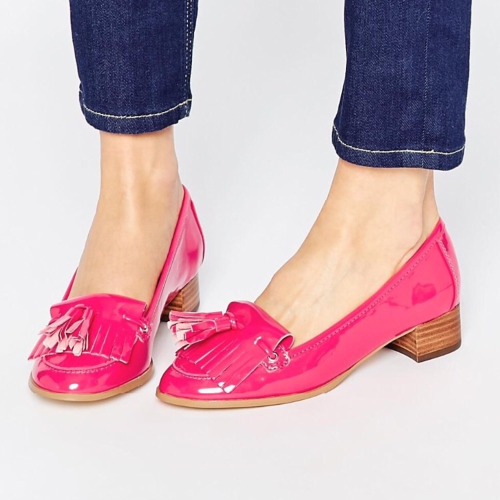 Hot Pink Tassel Loafers