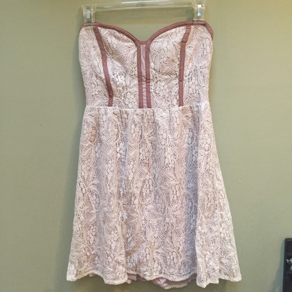 Lace Strapless Mini