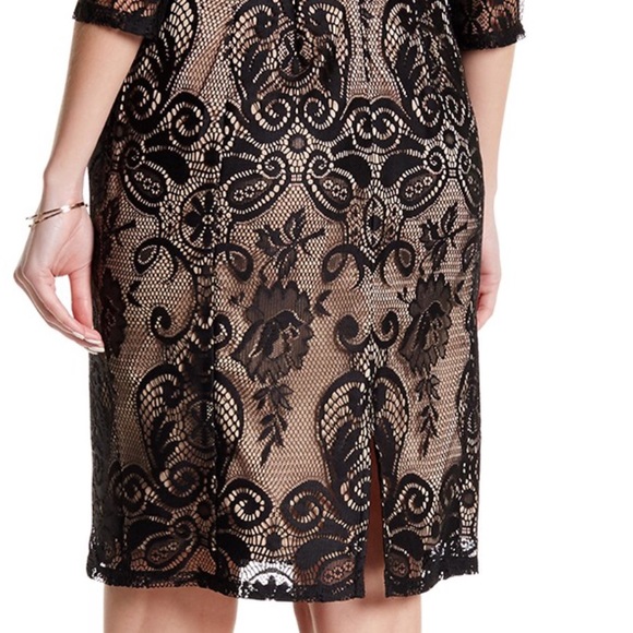 {Adrianna Papell} Black Lace Dress Size 4 - Picture 4 of 4