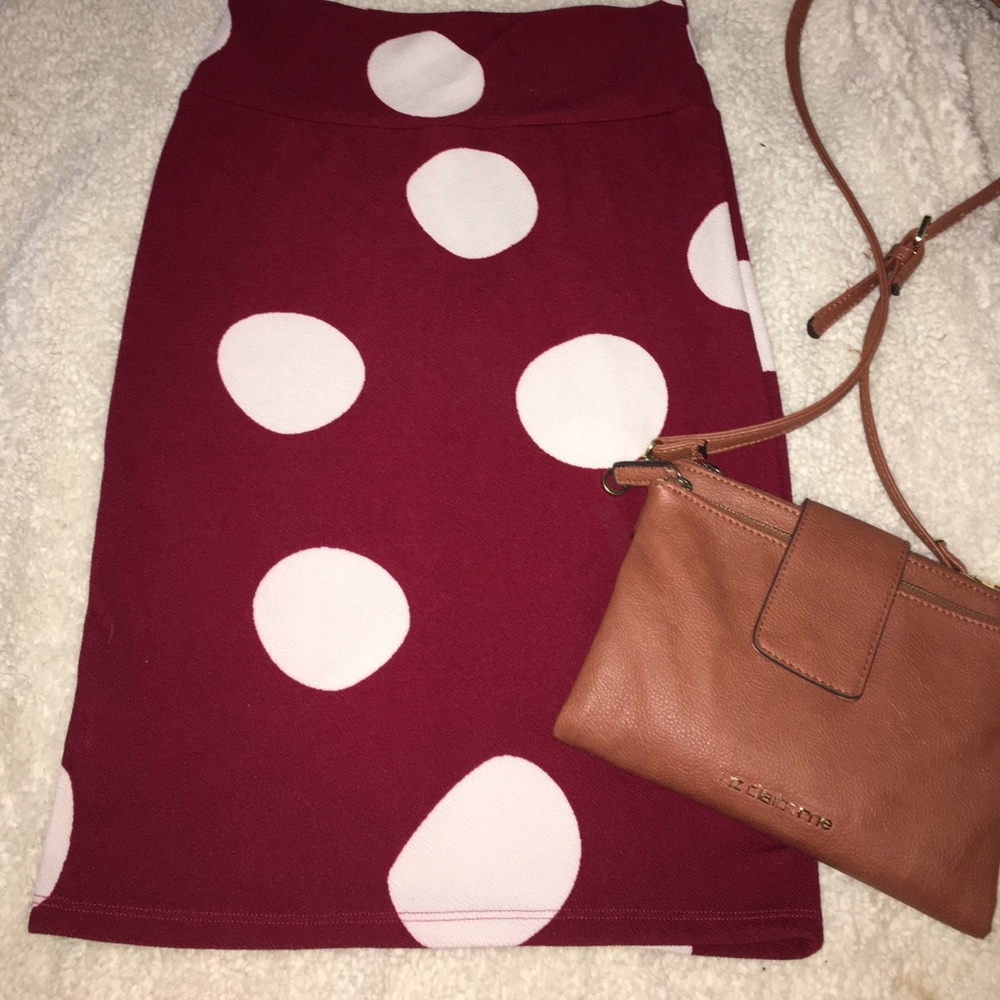 Red with white dots Cassie Lularoe