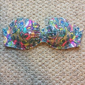 Victoria's Secret Neon Paisley Bandeau Bikini Top