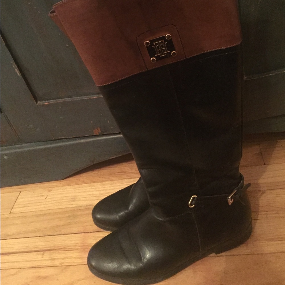 Tommy Hilfiger Two-Toned Riding Boots