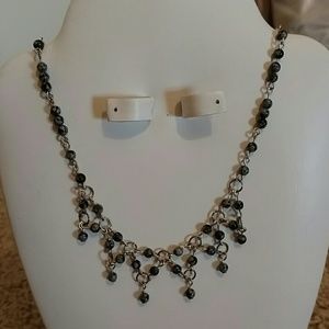Gray beaded necklace