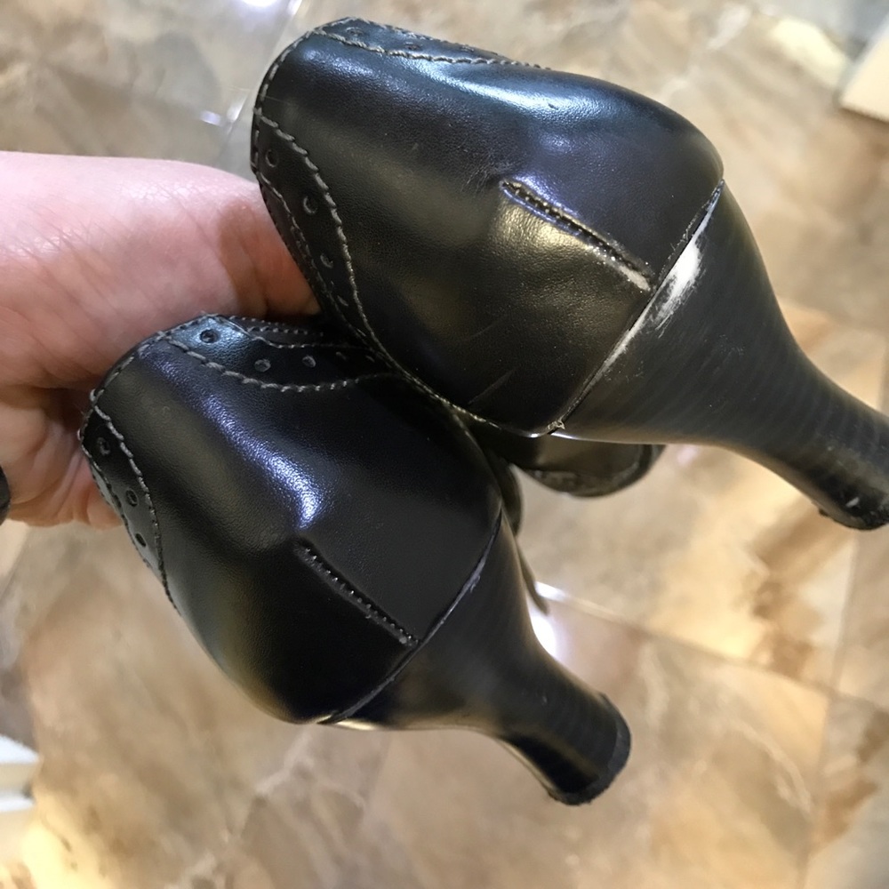 Dark Gray Vintage Style Heels sz 7 1/2 - Picture 2 of 4