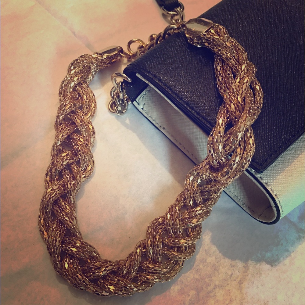 Express Gold Braid Chain Necklace