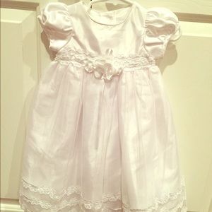 White, extra long dress