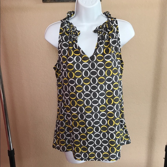 Banana Republic Gray Ruffle Blouse - Picture 1 of 7