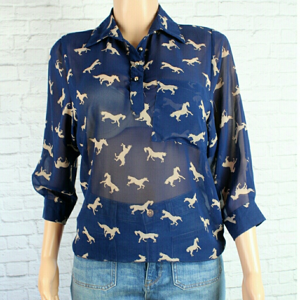 Excuse me Miss Horse Blouse