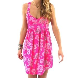Roxy floral pink dress Size XL