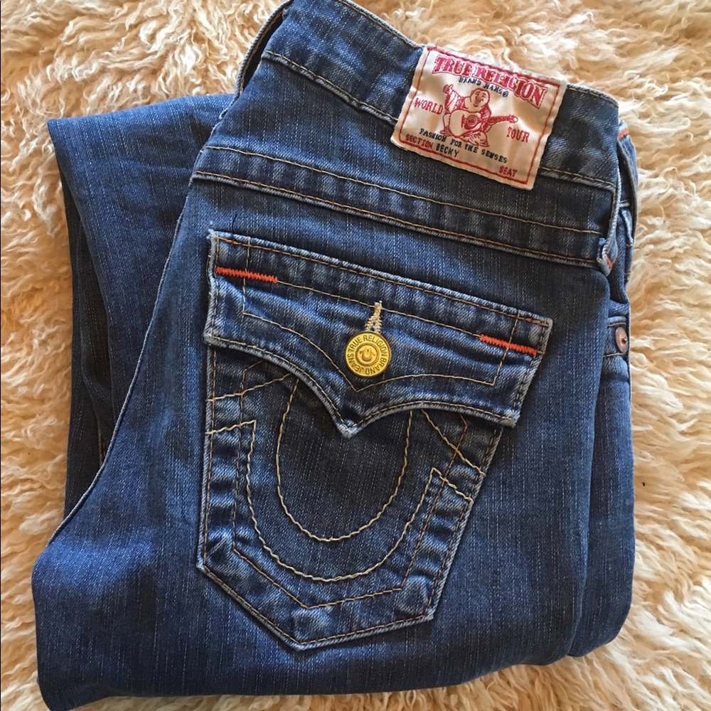 True Religion Yellow Button Becky size 25