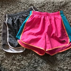2 PINK athletic shorts // size XS