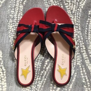 Gucci aline bow thong sandal size 38 sold out