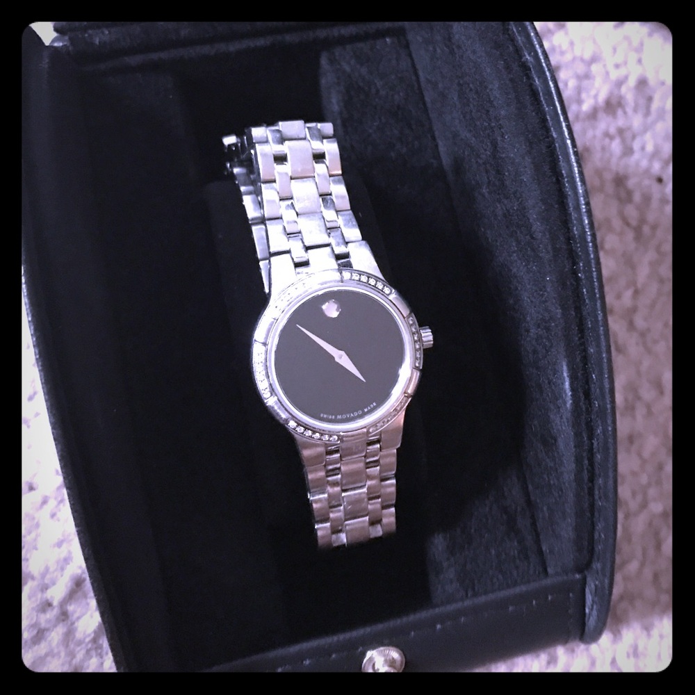 Movado Metio Diamond Bezel Watch