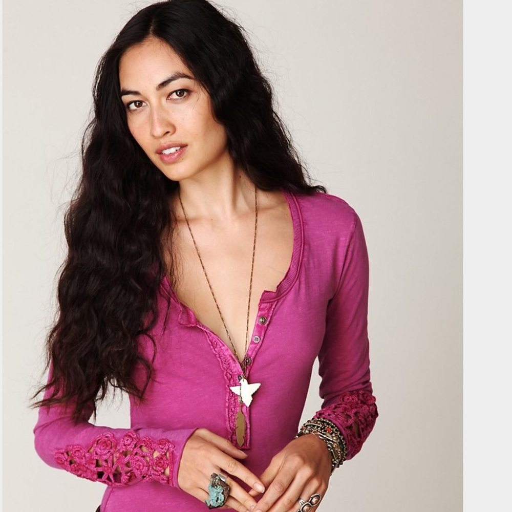 Free People // Crotchet Cuff Henley