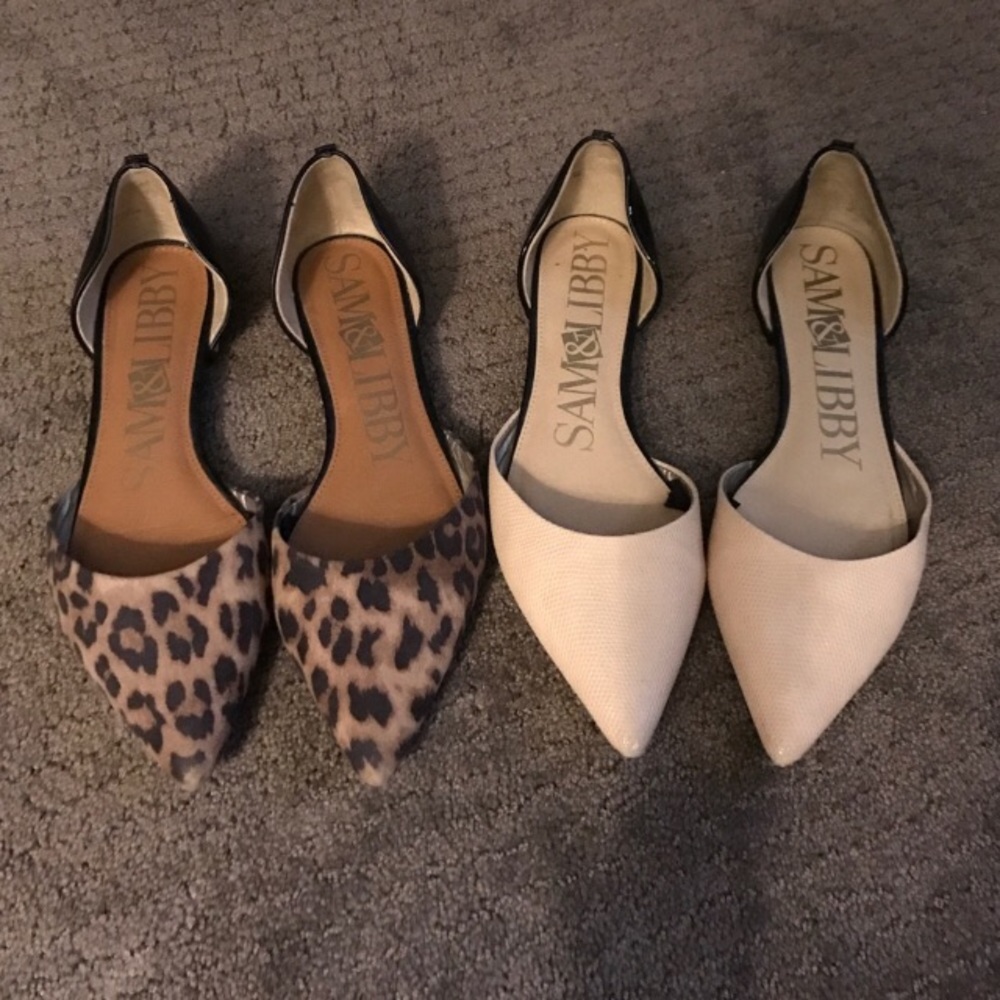 Two🦋🌼 pair of Sam and Libby pointed flats