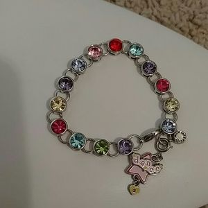 Bright color bracelet and charm