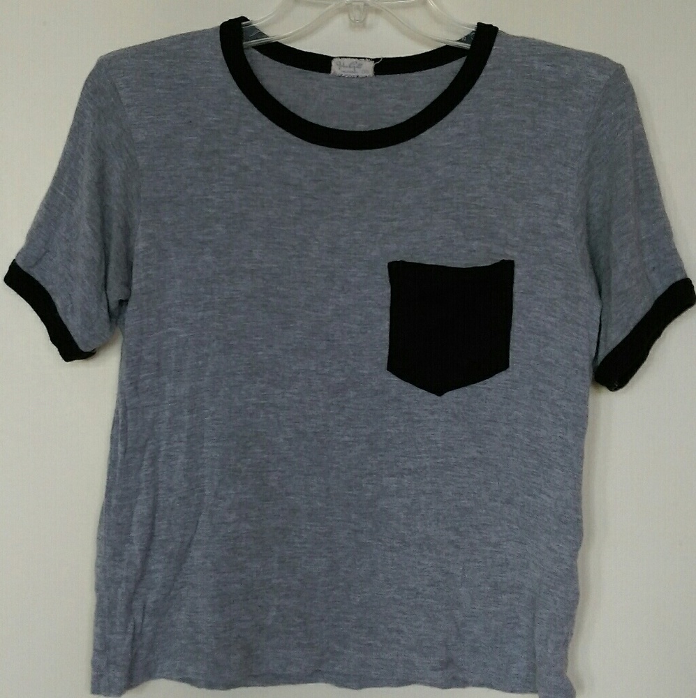 Brandy Melville/ John Galt ringer pocket tee.
