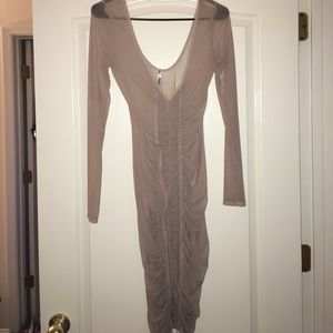 Misguided nude mesh dress