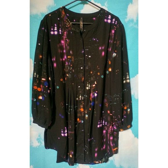 🚫SOLD🚫Melissa McCarthy Seven7 Tunic City Lights - Picture 5 of 7