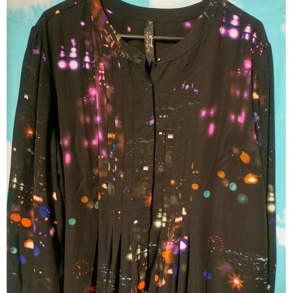 🚫SOLD🚫Melissa McCarthy Seven7 Tunic City Lights - Picture 6 of 7