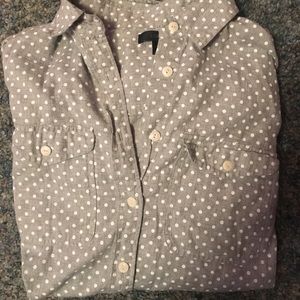 J.Crew grey button-up