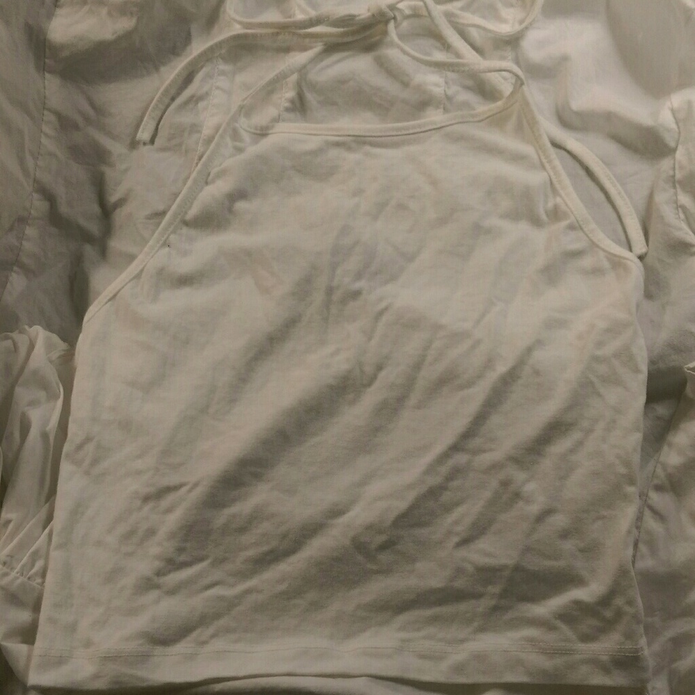 Brandy Melville white Sachi halter top.