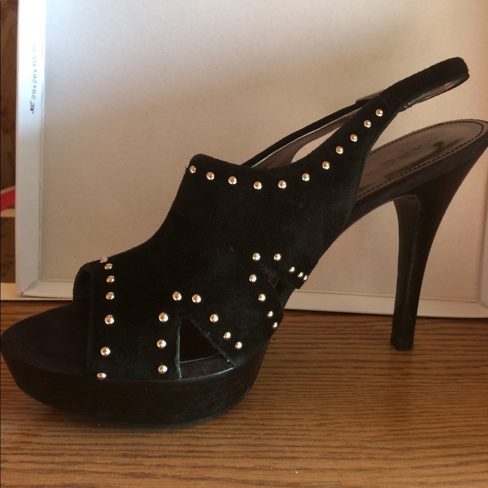 Marc Fisher Suede Studded Platform Heels