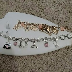 Set of charm bracelets