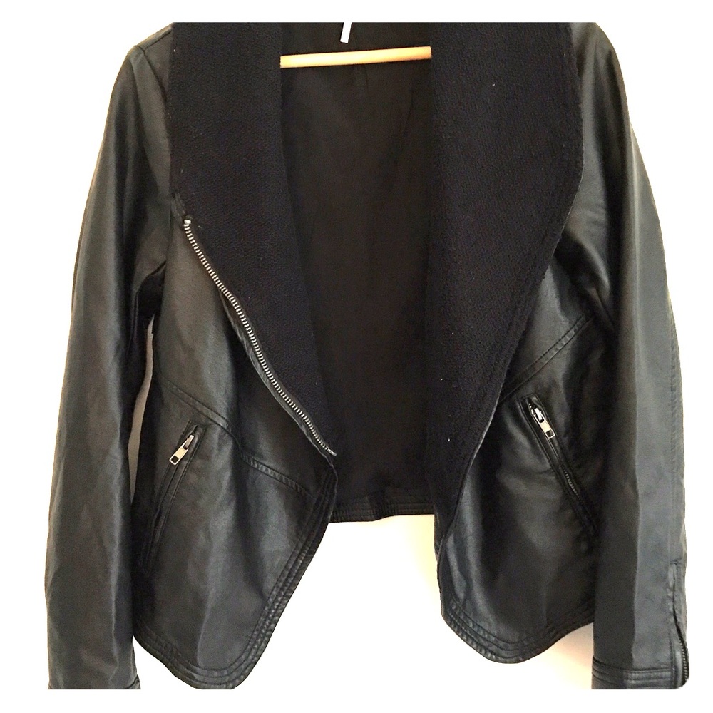 Free People - Vegan Leather Moto Jacket