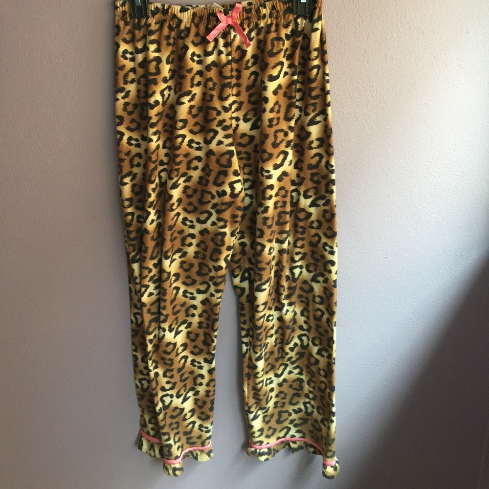 Cheetah print pajama bottoms