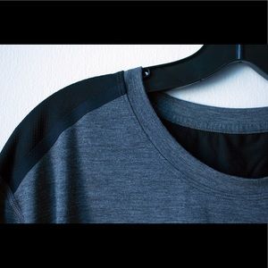 Mens gray and black lululemon shirt
