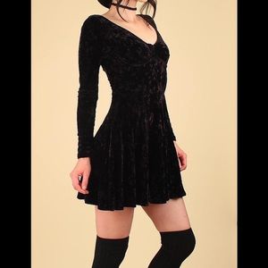 Vintage 1990's crushed velvet mini dress